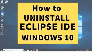 How to REMOVE UNINSTALL DELETE Eclipse IDE from  Any Windows operating system | Step by step