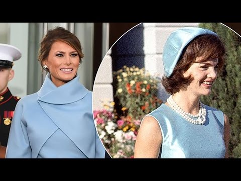 Video: Trump's Wife Wears Blue Dress Like Jackie O