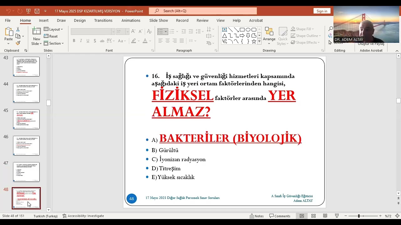 17 Mayıs 2025 Diğer Sağlık Personeli Sınav Soruları Çözümü
