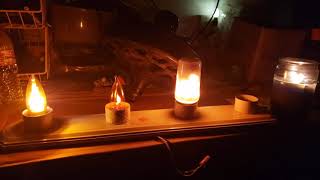 General Electric LED Flicker Flame CAC Demonstration\/Review\/Comparison to LED Flame Effect