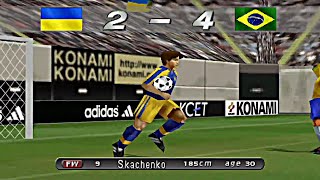 Brasil vs Ucrania - Chuva de gols (Winning Eleven 2002) #Longplay