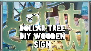 DIY Dollar Tree Sign Easy Let It Snow