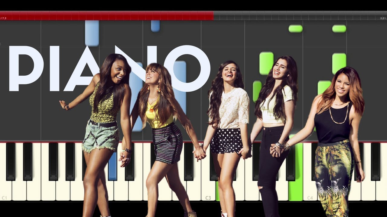 Fifth Harmony Write on me piano midi tutorial sheet partitura cover karaoke