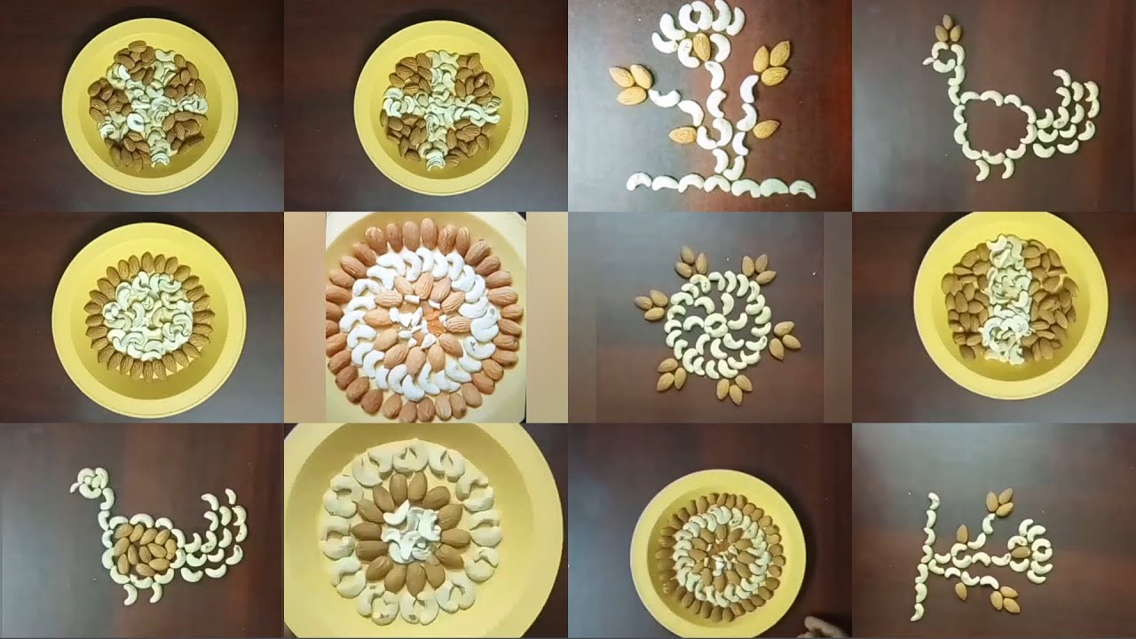 Dry Fruits Plate Decoration Ideas l Dry Fruits Art l Easy Creative