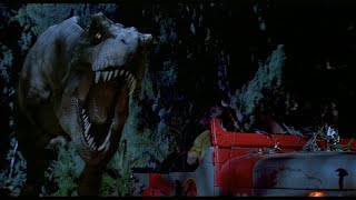 ジュラシックパーク - ジープを追いかけるティラノサウルス