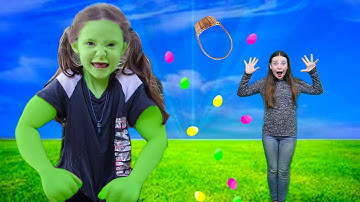 SuperHero Hulk Vs Sneaky Villain on Easter