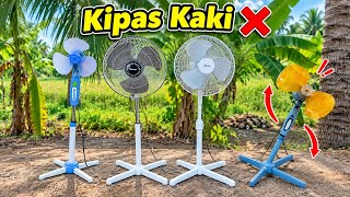 Cross-leg stand fans