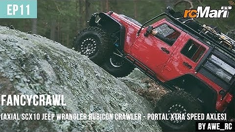 FancyCrawl [Axial scx10 Jeep Wrangler Rubicon Crawler - Portal Xtra speed axles] #EP10