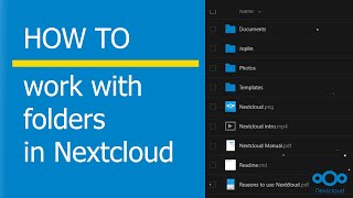 Celebrity How to work with folders in Nextcloud Profile