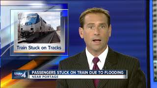 400 passengers stuck on Amtrak trains for more than 12 hours near Wisconsin Dells due to flooding