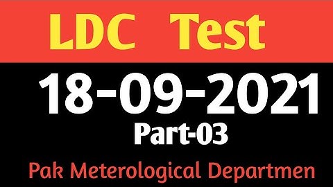 LDC lower Division clerk test 18-09-2021| part-03 Meteorological Department| 18-09-2021 part-04