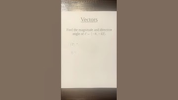 Vectors: Find the magnitude and direction angle #vector #precalc