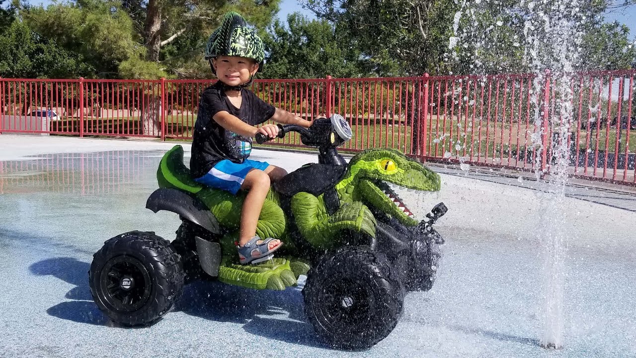 power wheels dinosaur 4 wheeler