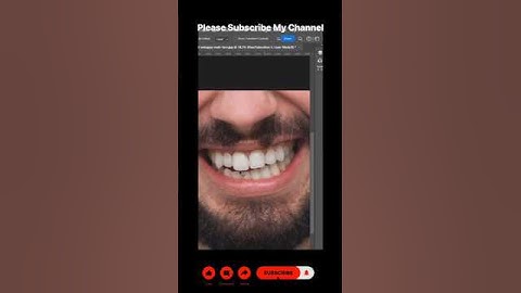 Teeth whitening in photoshop  #shorttutorials #photoediting