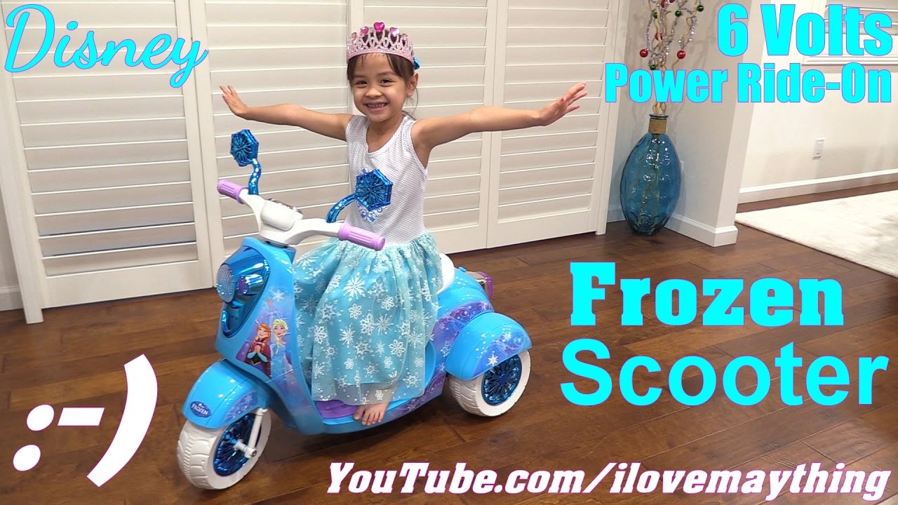 6 Volt Disney Frozen 3-Wheel Scooter Battery Powered Ride-On 