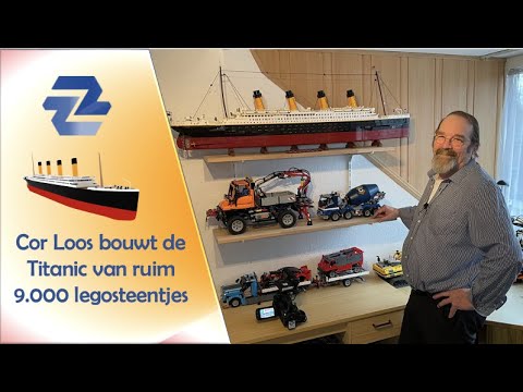 Cor Loos bouwt de Titanic van ruim 9.000 legosteentjes