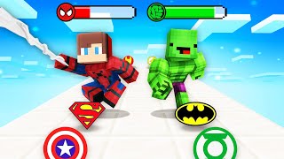 JJ and Mikey Superhero Giant Rush  Maizen Minecraft Animation