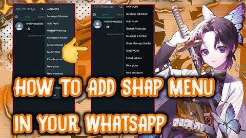 #NIKI#MODS#How To Add Shap Menu In Your WhatsApp#All Base Working 👀#