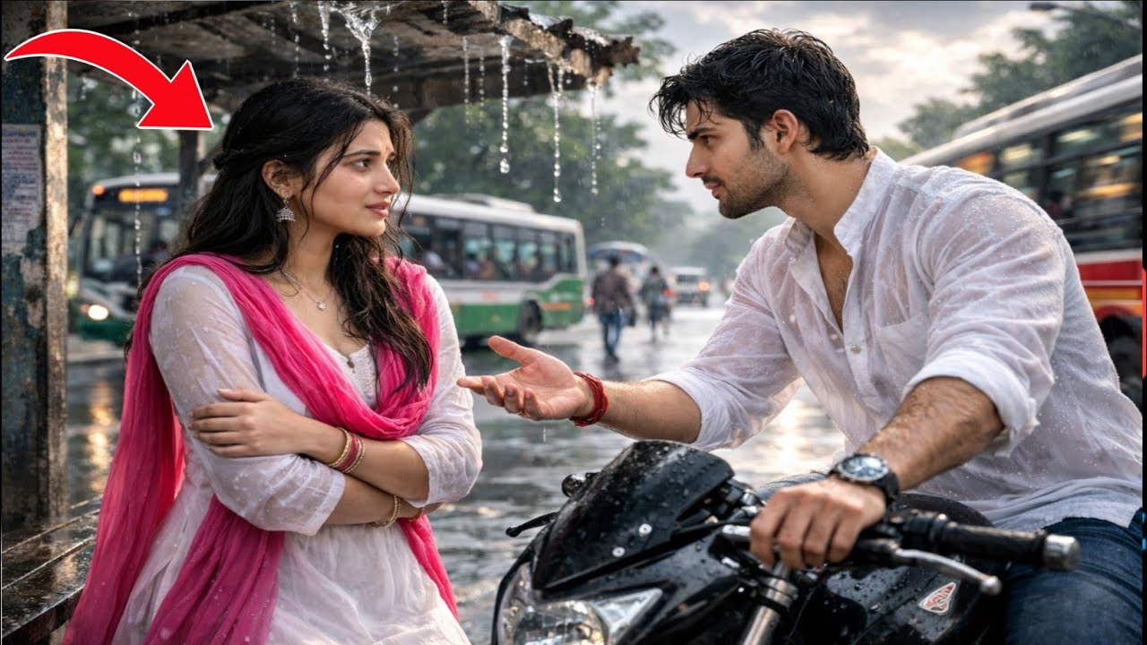 बस स्टॉप पर भीग रही थी बेसहारा लड़की, अजनबी लड़के ने कहा मेरे साथ चलो, फिर आगे जो हुआ