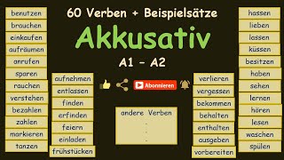 Verben + Akkusativ |Deutsch lernen: Verben - Vokabeln - Beispiele