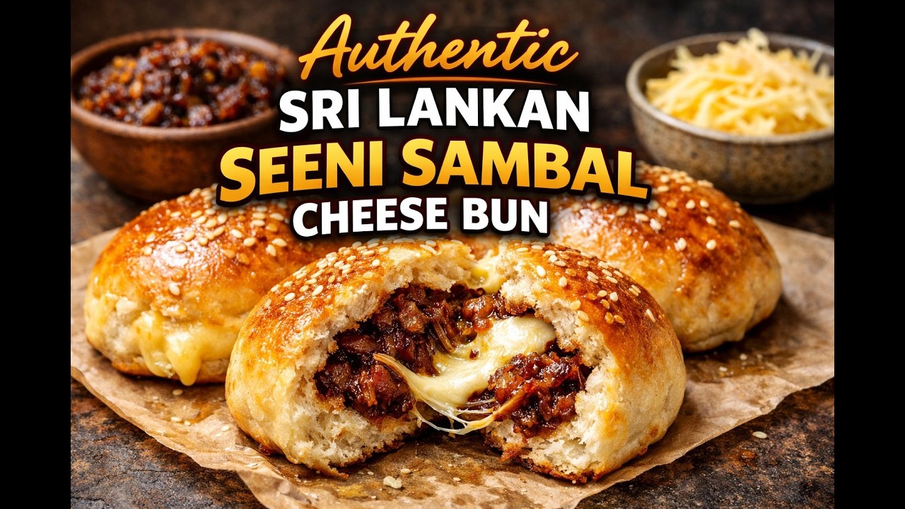 Authentic Sri Lankan Seeni Sambal Cheese Buns