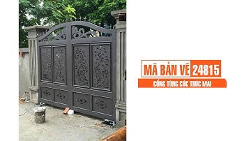 Mã bản vẽ 24815. Cổng tùng cúc trúc mai model dxf | Thuviencnc.vn