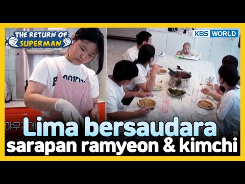 [IND/ENG] Sooae ahli buat kimchi kucai tanpa resep?! | The Return of Superman | KBS WORLD TV 230924