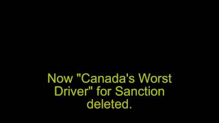 Canada's Worst Driver Sanction