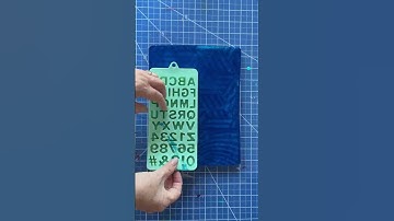 Gelli Printing with stencils and stamp | Instant stamp from the bakeware department | #shorts