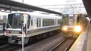 JR西日本 221系 普通 米原行き 223系2000番台 普通  網干行き  南草津駅  膳所駅  20190225