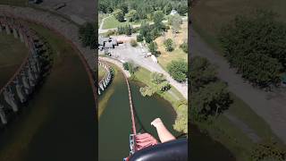 Would you ride the Ride of Steel? #shorts #viral #rollercoaster