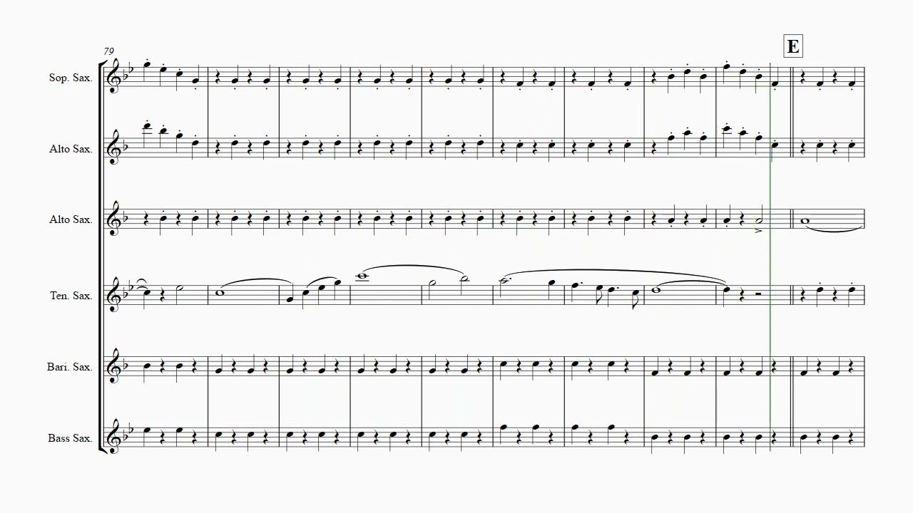 Graf Zeppelin Marsch - The Conqueror - Saxophone Quartet - Eb