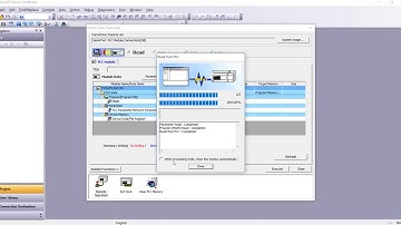 Program upload and download in Mitsubishi PLC