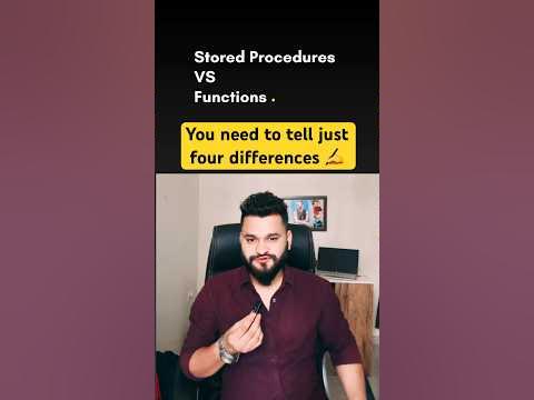 What is the difference between stored procedures and functions #shorts ...