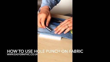 Cách sử dụng mũi đục lỗ vải và da