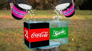 Experiment: Coca Cola VS Mentos & Sprite VS Mentos