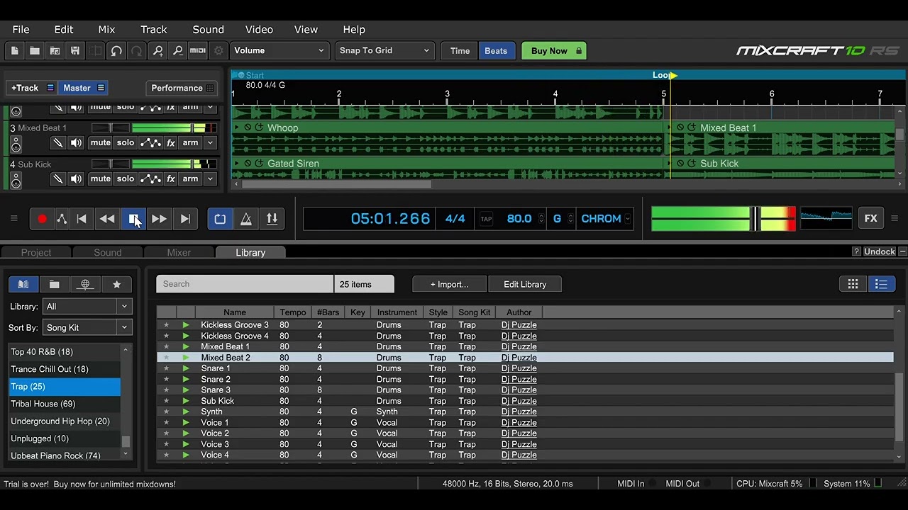 Mixcraft 10 6 Recording Studio Build 635   Untitled Project mx10   2025 09 05 05 52 26