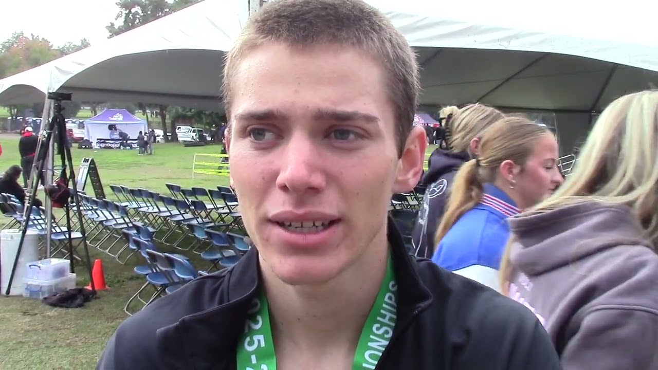 Cooper Castleberry of Poway 6th Place Boys Division 1 at CIF State Cross Country Championships