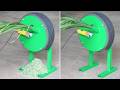 Angle Grinder HACK Make A Chaff Cutter Using Waste Tire Homemade Chaff Cutter DIY 