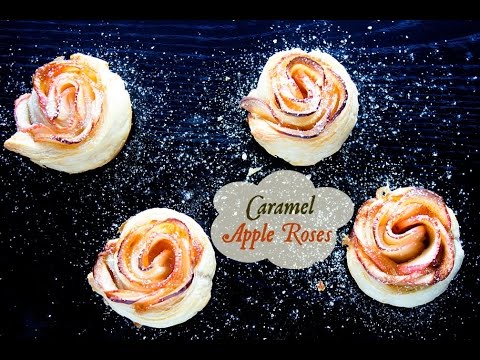 Caramel Apple Roses | Video - Nish Kitchen