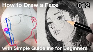 วิธีการวาดผู้หญิงมุมต่ำ (012) / ฝึกวาดใบหน้า