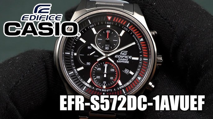 Casio Edifice EFR-S572DC-1AVUEF Unboxing 4K - YouTube