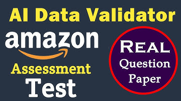Amazon AI Data Validator Online Test Questions And answers
