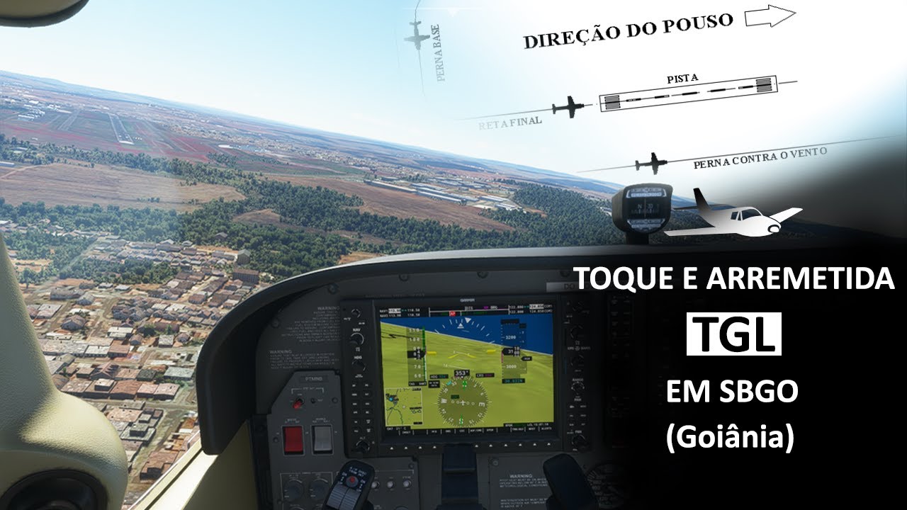 Realizando TGL TOQUE E ARREMETIDA No MSFS 2020 Em SBGO Goi nia 