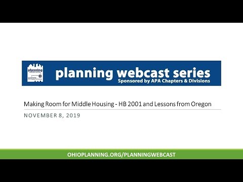 Making Room for Middle Housing: HB 2001 and Lessons from Oregon