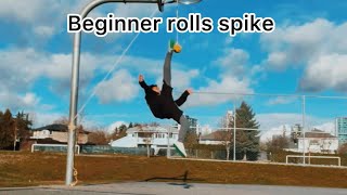 Level-1-how to learn rolling spike( sepak takraw for beginner 👌👍