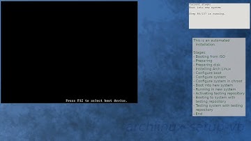Arch Linux installation recording to kernel 6.9.9-arch1-1 (testing)
