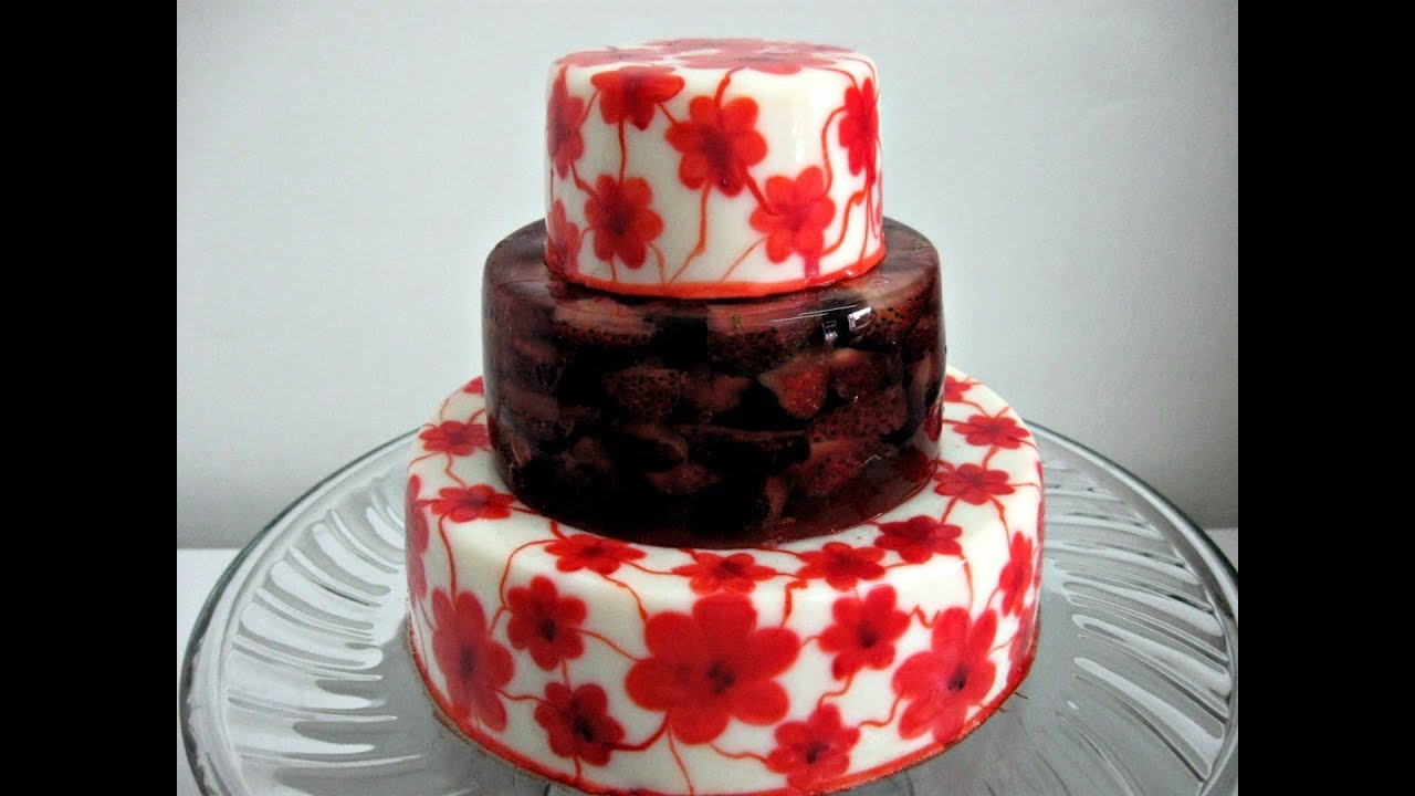 Gelatina pintada a mano.-RecetasdeLuzMa