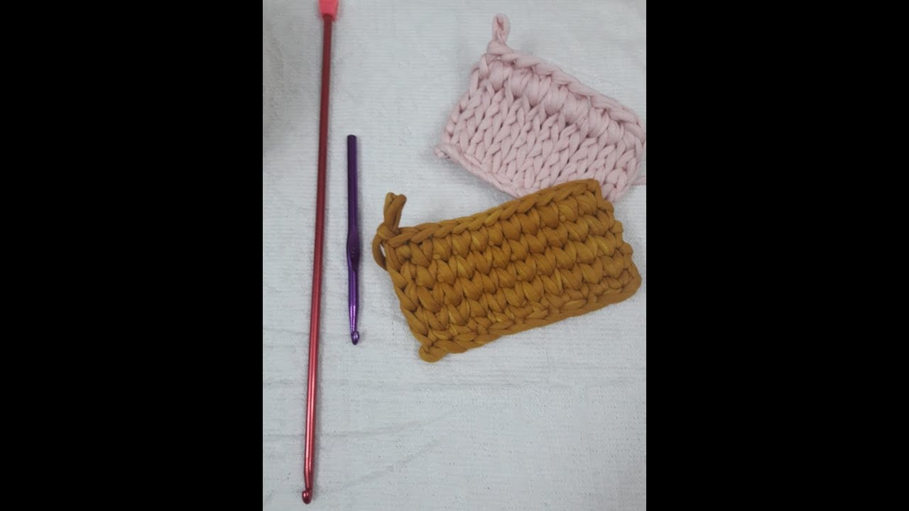 طريقتين لغرزة السنبلة بالكروشيه لعمل قلاب/غطاء للشنطة بخيط الكليم