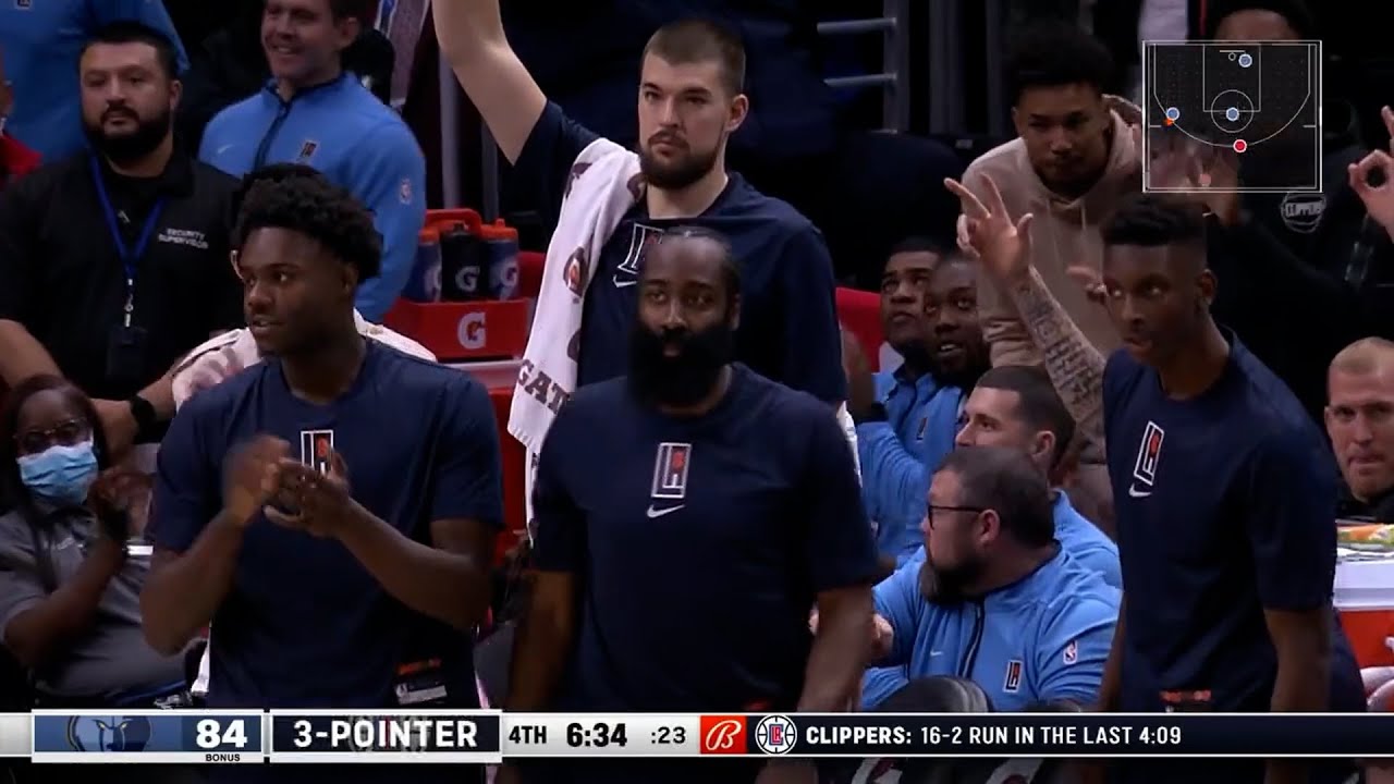 Desmond Bane upset James Harden and the entire Memphis arena with a 3 pointer with a foul